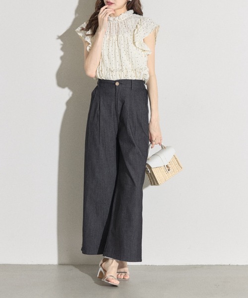 tocco closet ブラウス シャツ 「ZOZO限定」シャーリングドット