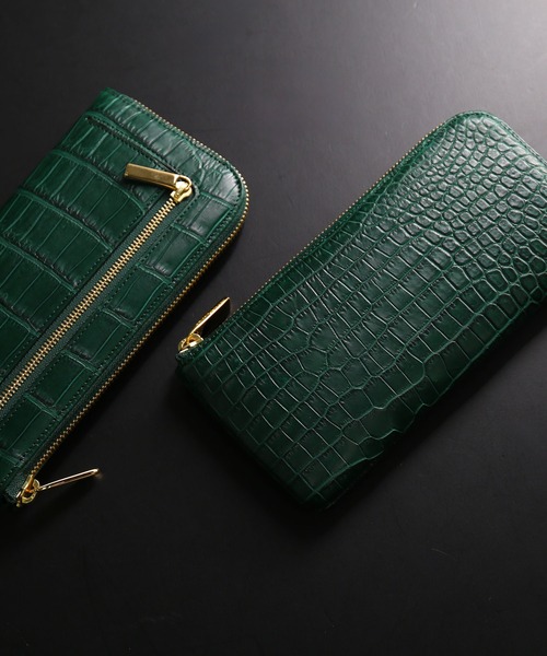 HALEINE 財布 「HALEINE」クロコダイル 長財布 日本製 L字