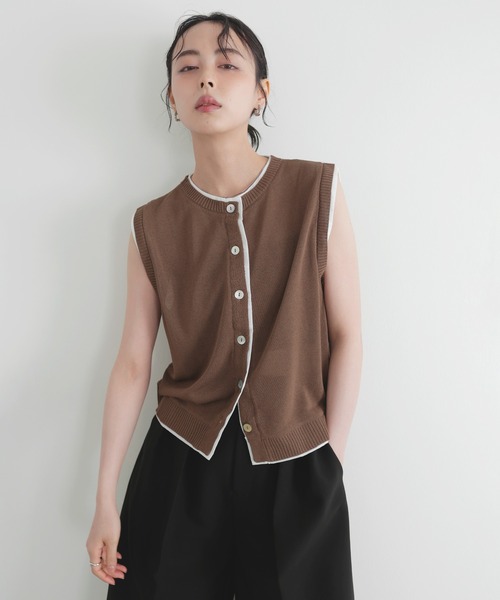 ベスト ジレ KENTIA ニット ベスト /KENTIAALF KNIT WOMAN レディース ロング ニット ベスト サマー レディース ニットベスト ロング