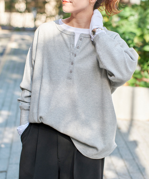 tシャツ 「追加」2枚SETヘンリーネックプルオーバー レディース Spick＆Span tシャツ 「追加」2枚SETヘンリーネックプルオーバー
