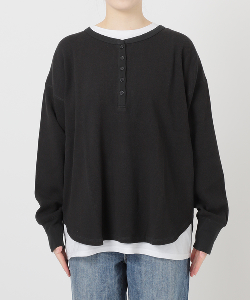 tシャツ 「追加」2枚SETヘンリーネックプルオーバー レディース Spick＆Span tシャツ 「追加」2枚SETヘンリーネックプルオーバー