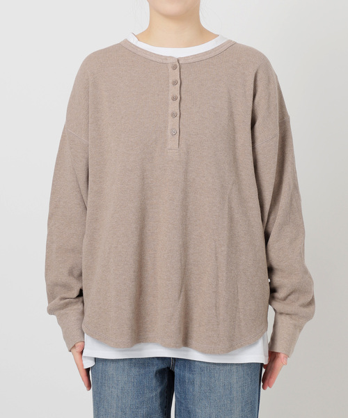 tシャツ 「追加」2枚SETヘンリーネックプルオーバー レディース Spick＆Span tシャツ 「追加」2枚SETヘンリーネックプルオーバー