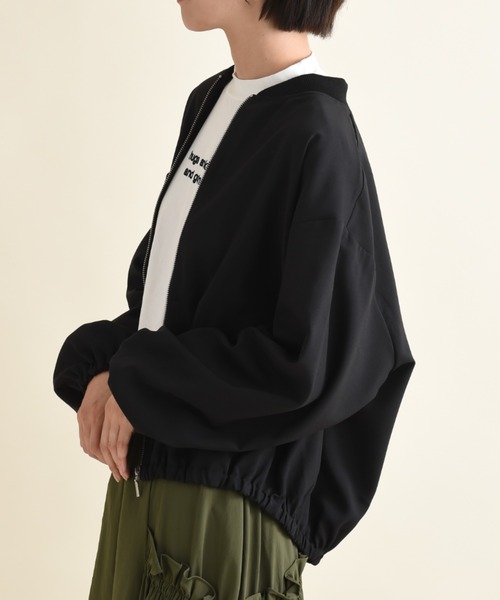 「actuel」 ジップアップブルゾン FREE ブラック レディース_画像4