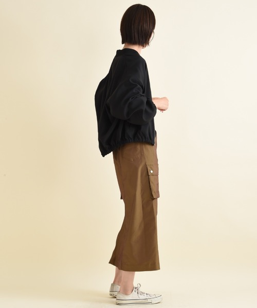 「actuel」 ジップアップブルゾン FREE ブラック レディース_画像8