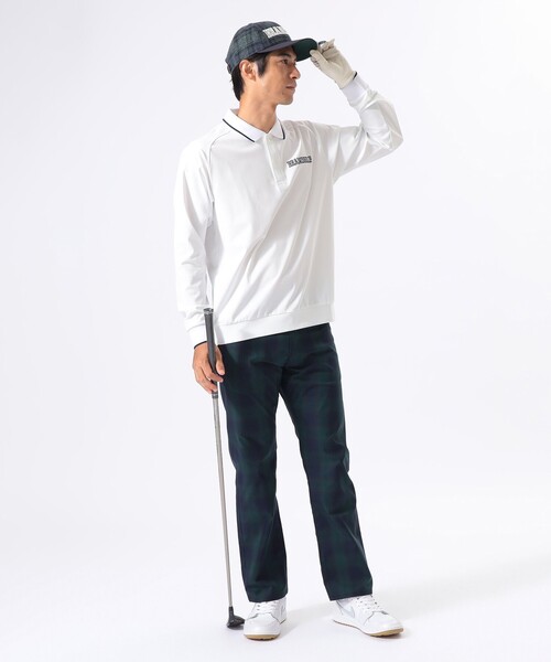 BEAMS GOLF ポロシャツ ORANGE LABEL / リブライン ロングスリーブ