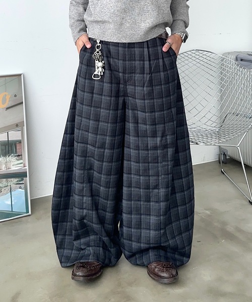 MandO（エムオー） ワイドパンツ スラックス アソートバルーンバギー