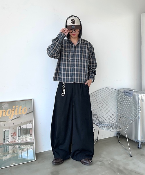 MandO（エムオー） ワイドパンツ スラックス アソートバルーンバギー