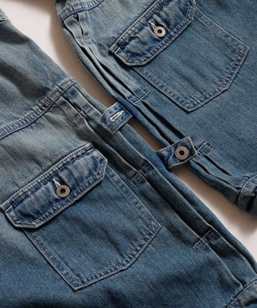 ワイドパンツ ジーンズ FDMTL/ファンダメンタル/DENIM T-FORM PANTS 3YR WASH メンズ レディースの画像