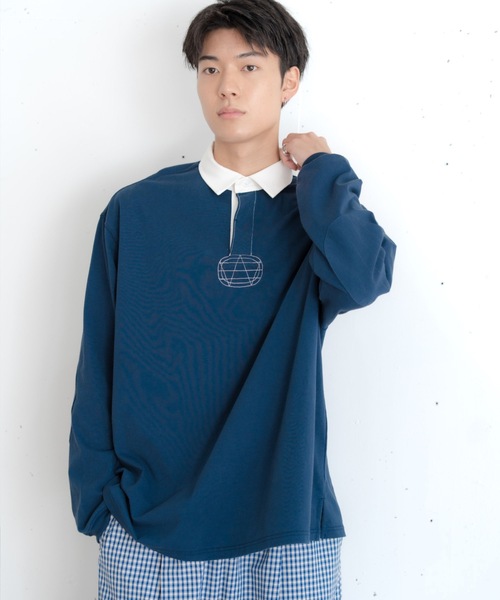 bashful base Oriental ポロシャツ 「bbO」ロゴオーバーポロシャツ