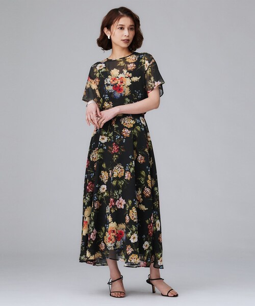 X UNTITLED アンタイトル 花柄 ブラウス シャツ トップス 長袖 UNTITLED（アンタイトル） ブラウス シャツ 「セットアップ可/花柄