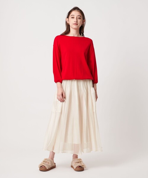 新作新品 UNITED ARROWS シャンブレーオーガンザポケットスカート シャンブレー オーガンザ ポケット スカート