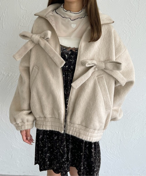 kutir（クティール） ブルゾン アウター ダブルジップリボンシャギー