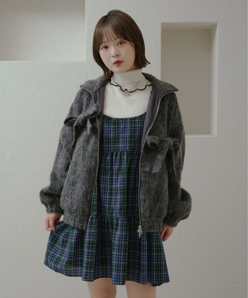 kutir（クティール） ブルゾン アウター ダブルジップリボンシャギー