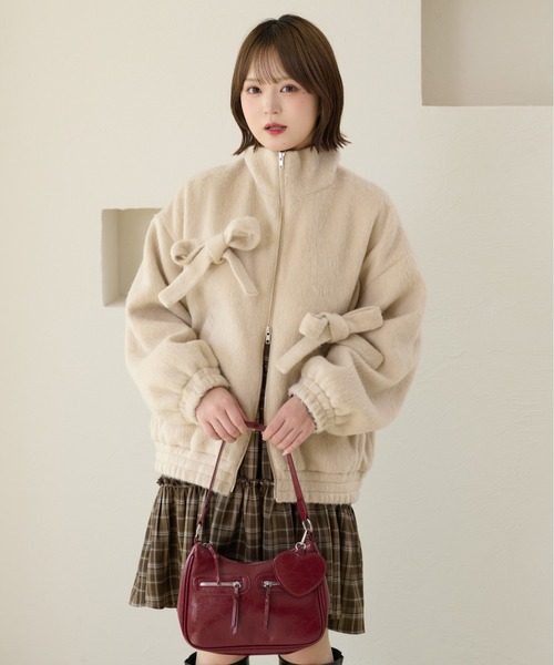 kutir（クティール） ブルゾン アウター ダブルジップリボンシャギー