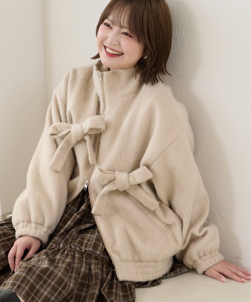 kutir（クティール） ブルゾン アウター ダブルジップリボンシャギー