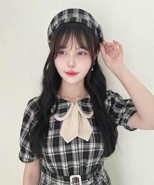 F i.n.t（フィント） 帽子 ベレー帽 別珍リボンベレー帽 レディース