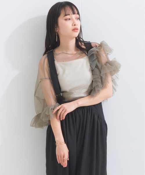 「terrace」 半袖ブラウス MEDIUM アイボリー レディース_画像6