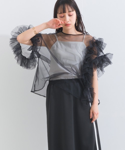 「terrace」 半袖ブラウス MEDIUM アイボリー レディース_画像9