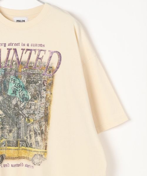 「PBLIM」 半袖Tシャツ FREE クリーム レディース_画像4
