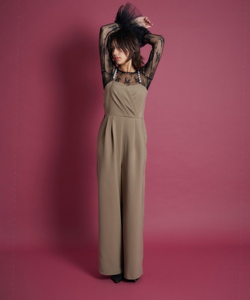 My shawty（マイシャウティー） パンツドレス 2way pearl strap pants