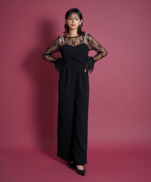 My shawty（マイシャウティー） パンツドレス 2way pearl strap pants