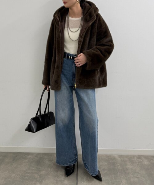 Loungedress（ラウンジドレス） ブルゾン アウター フードフェイク