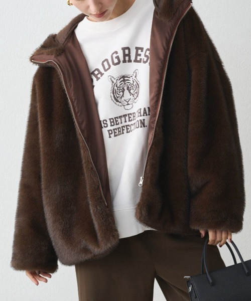 Loungedress（ラウンジドレス） ブルゾン アウター フードフェイク