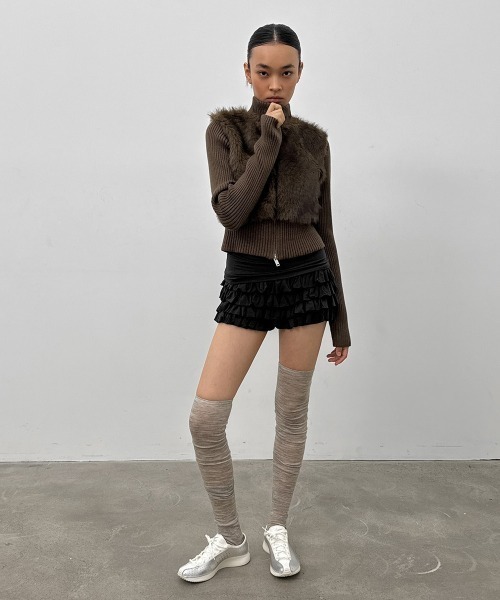 BLACKUP ファーコンビニットジャケット BLACKUP（ブラックアップ） コート アウター 「MADE」 ファーニット