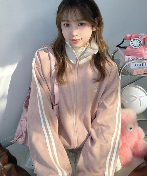 AS KNOW AS（アズノゥアズ） ジャージスウェード サイドライン Wジップ