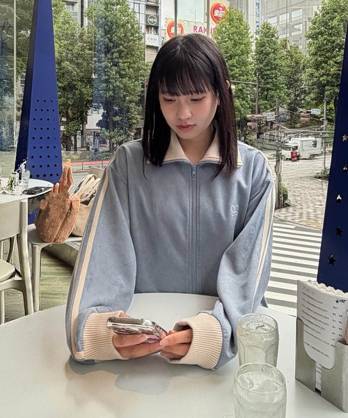 AS KNOW AS（アズノゥアズ） ジャージスウェード サイドライン Wジップ