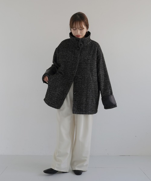 hellam（ヘラム） コート アウター 「sakippe×hellam」レザーカラー