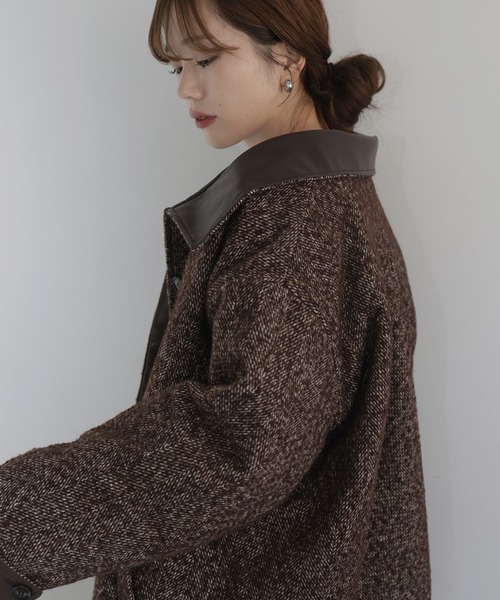 hellam（ヘラム） コート アウター 「sakippe×hellam」レザーカラー 