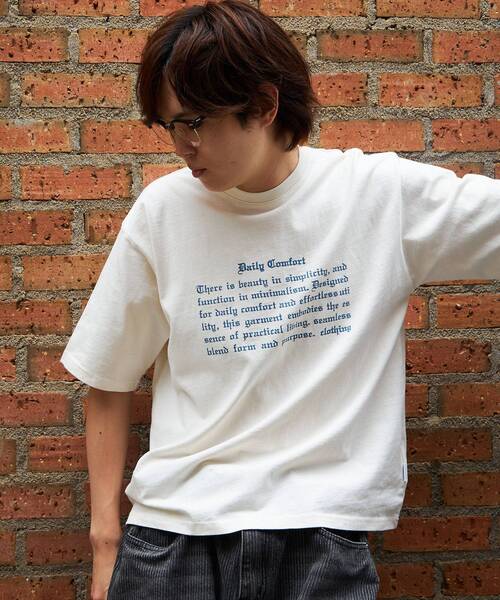 「FFEIN」 半袖Tシャツ SMALL ネイビー メンズ_画像2