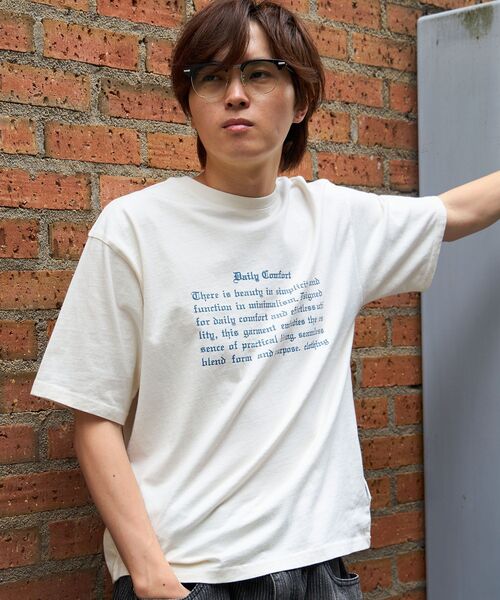 「FFEIN」 半袖Tシャツ SMALL ネイビー メンズ_画像3