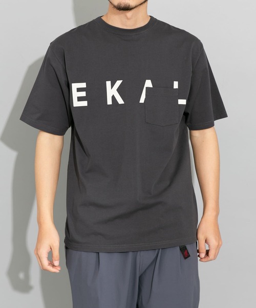 「EKAL」 半袖Tシャツ MEDIUM ブルー メンズ_画像8