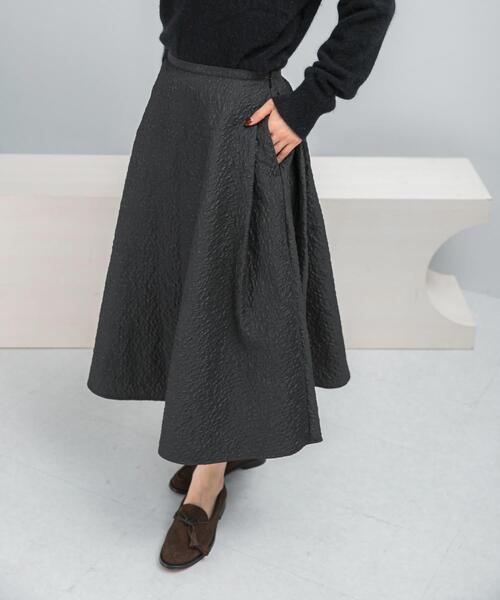 スカート ジャガードサイドタックフレアスカート : ZOZOTOWN Yahoo!店