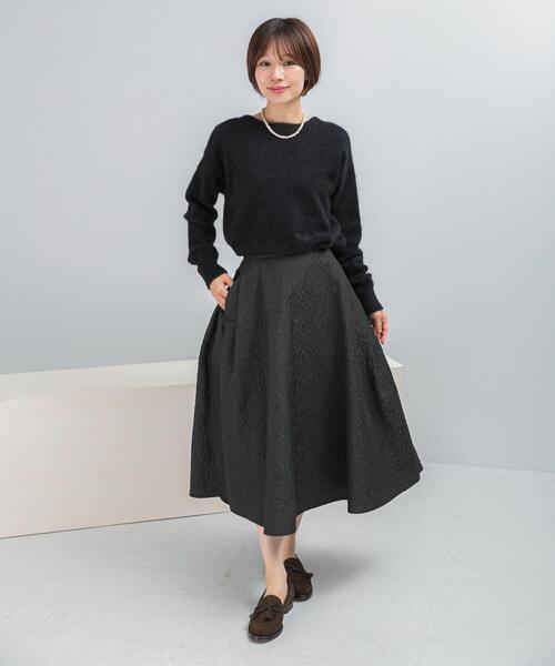 スカート ジャガードサイドタックフレアスカート : ZOZOTOWN Yahoo!店