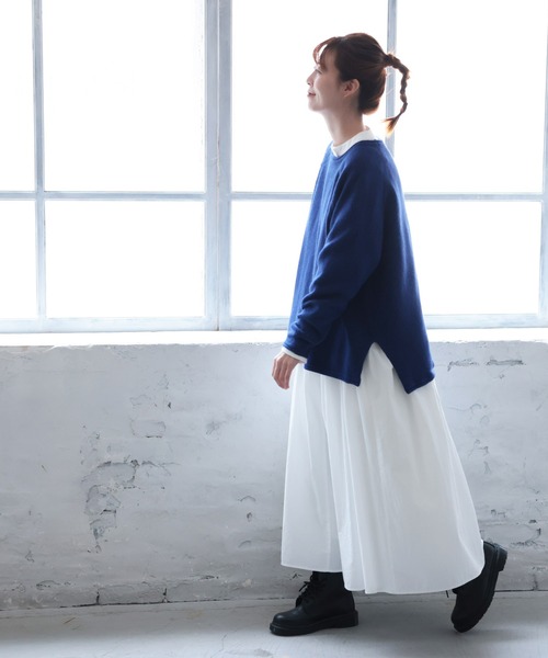 「soulberry」 長袖ニット L ブルー レディース_画像2