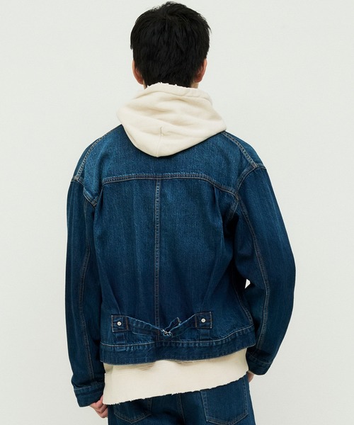 デニムジャケット gジャン 「DENIM DELIGHT DAYS」セルヴィッチデニムトラッカー1ポケットジャケット メンズ レディースの画像