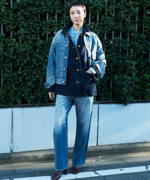 デニムジャケット gジャン 「DENIM DELIGHT DAYS」セルヴィッチデニムトラッカー1ポケットジャケット メンズ レディースの画像