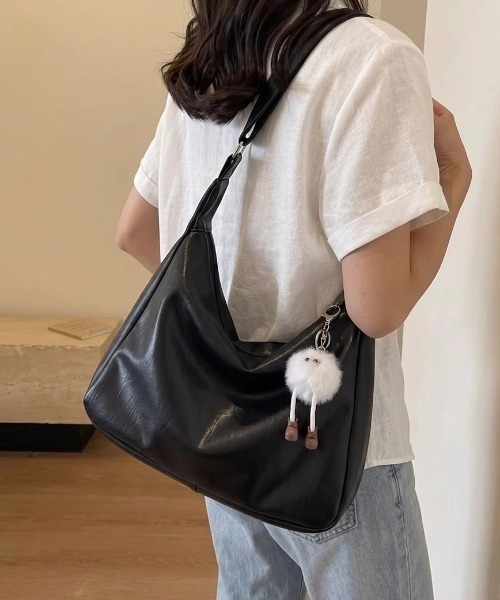【ゆ→き】Vintage レザー ナイロン ショルダーバッグ 2Way ショルダーバッグ バッグ 2WAYフェイクレザーショルダーバッグ