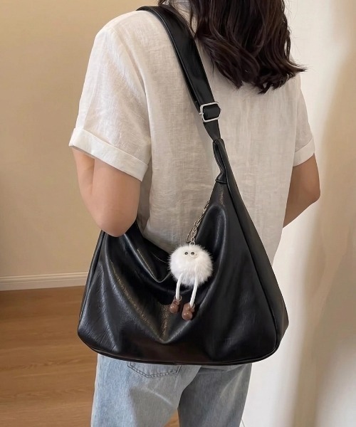 ショルダーバッグ バッグ 2WAYフェイクレザーショルダーバッグ