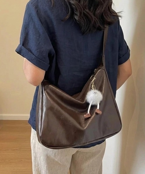 ショルダーバッグ バッグ 2WAYフェイクレザーショルダーバッグ