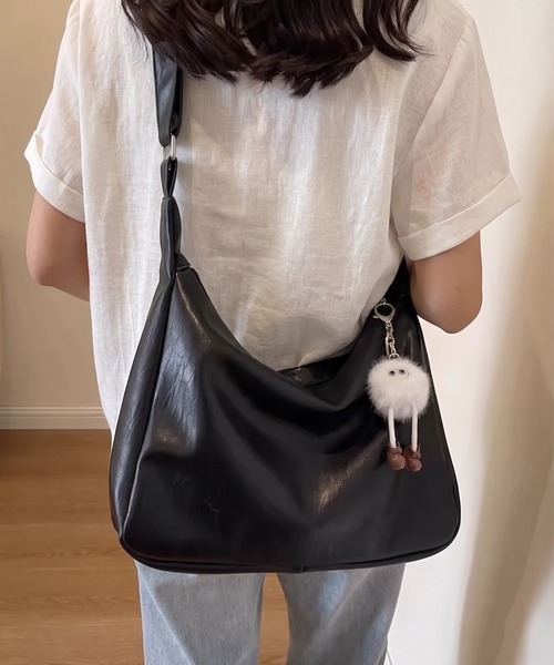 ショルダーバッグ バッグ 2WAYフェイクレザーショルダーバッグ