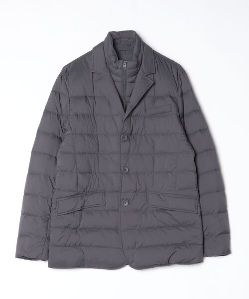 ヘルノ　ジャケット メンズ リゾート メランジ スエードエフェクト エコアージュ