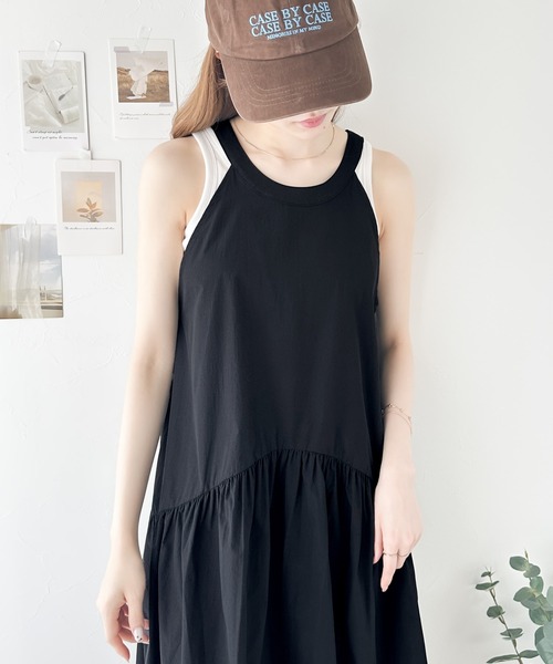 「classicalelf」 ノースリーブワンピース MEDIUM ブラック レディース_画像5