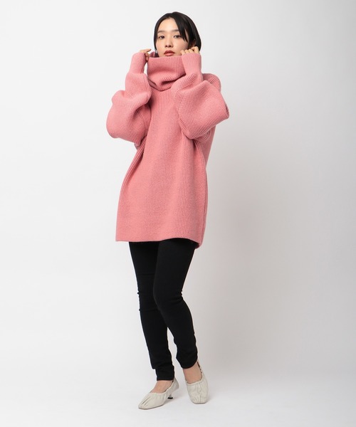 「ETRE TOKYO」 タートルネックニット FREE ピンク レディース_画像3