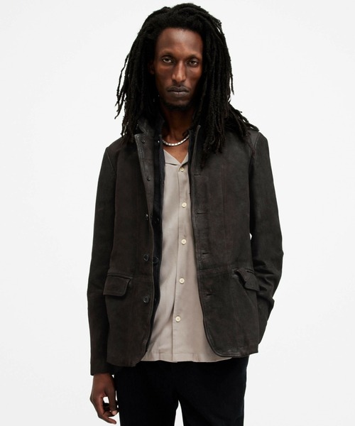 革ジャン ライダース ALLSAINTS SURVEY LTHR BLAZER メンズの画像
