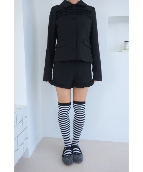 Smyeon コート アウター Frill compact jacket/フリルデザイン