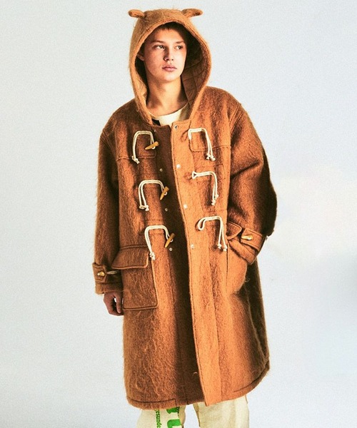 ダウンジャケット ダウン 「DISCOVERED/ディスカバード」DEVILS EAR HOODIE SHAGGY DUFFLECOAT メンズの画像